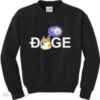Funny Doge Meme Dogecoin Currency Kids Sweatshirt thumb 0