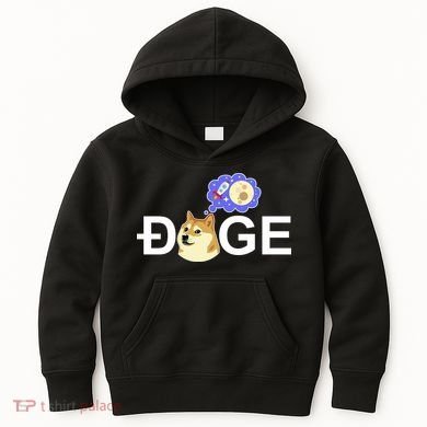 Funny Doge Meme Dogecoin Currency Kids Hoodie