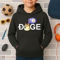 Funny Doge Meme Dogecoin Currency Kids Hoodie thumb 2