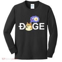 Funny Doge Meme Dogecoin Currency Kids Long Sleeve Shirt thumb 0
