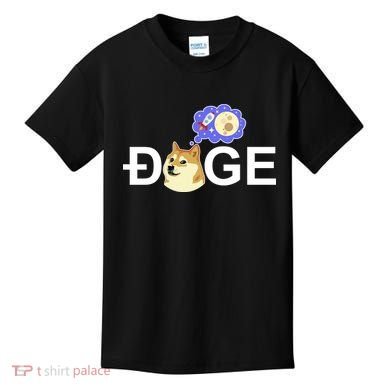 Funny Doge Meme Dogecoin Currency Kids T-Shirt