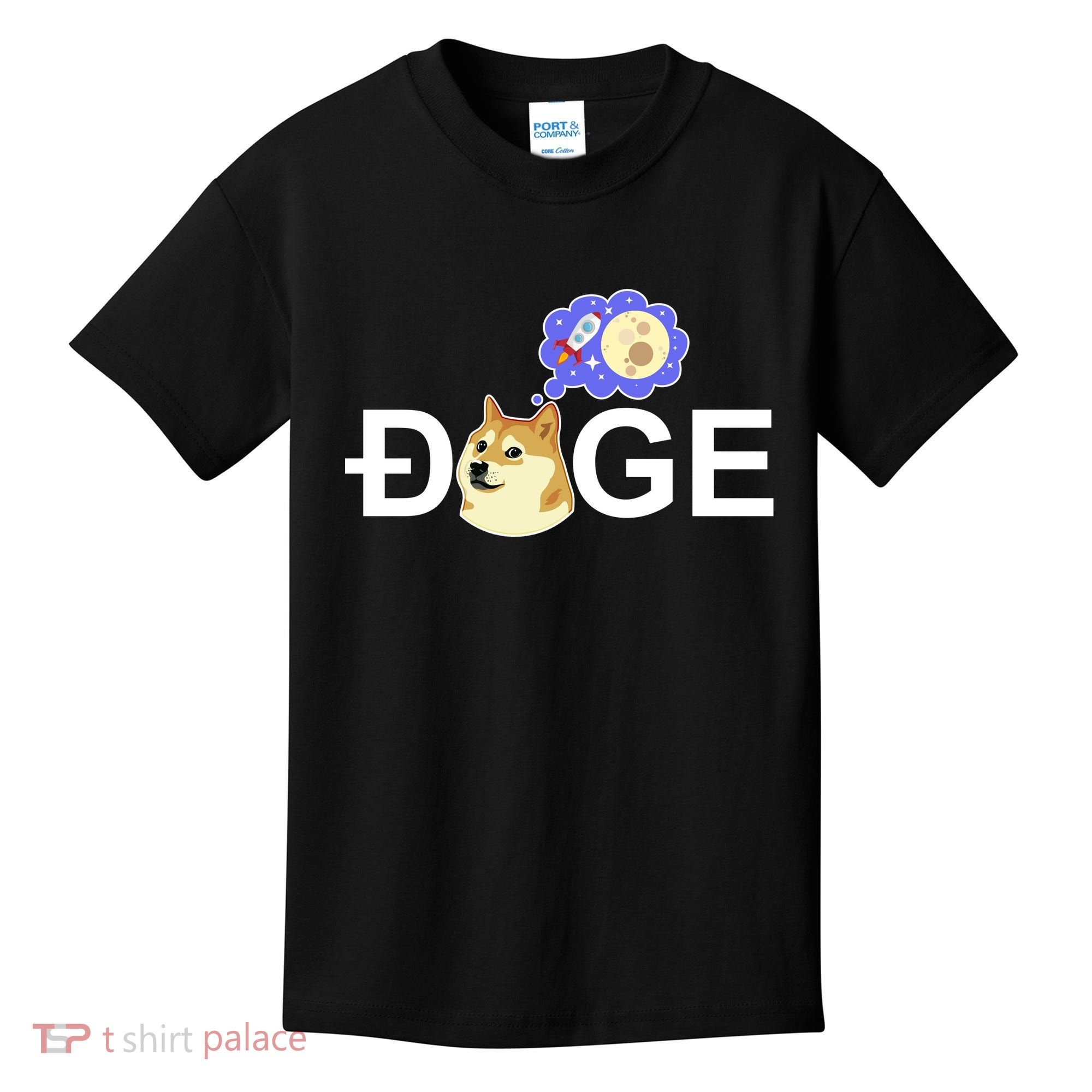 Funny Doge Meme Dogecoin Currency Kids T-Shirt