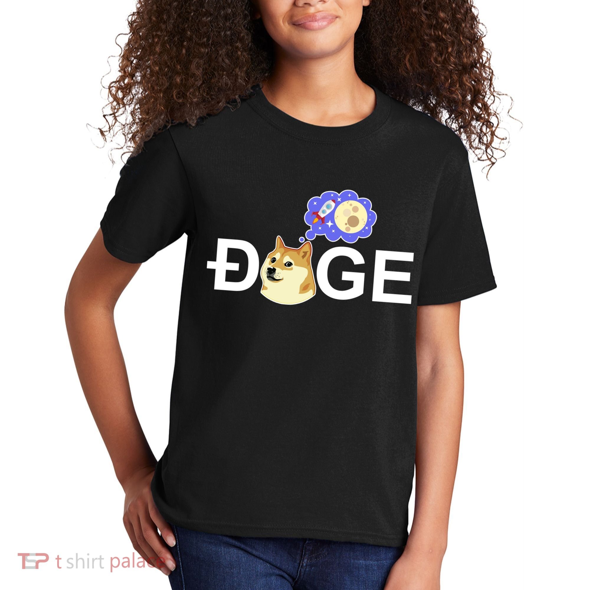 Funny Doge Meme Dogecoin Currency Kids T-Shirt