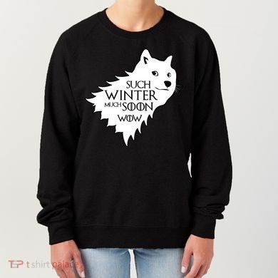 Funny Doge Such Winter Much Soon Women's Sweatshirt