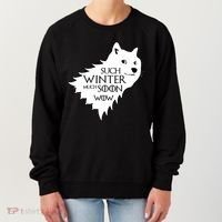 Funny Doge Such Winter Much Soon Women's Sweatshirt thumb 0