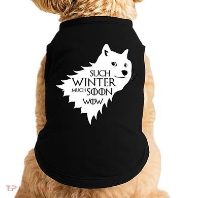 Funny Doge Such Winter Much Soon Doggie Tank