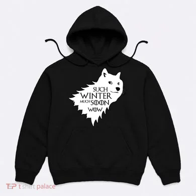 Funny Doge Such Winter Much Soon Hoodie