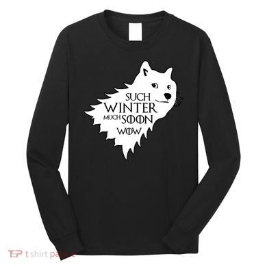 Funny Doge Such Winter Much Soon Long Sleeve Shirt