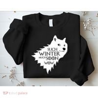 Funny Doge Such Winter Much Soon Sweatshirt thumb 2