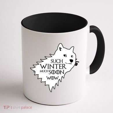 Funny Doge Such Winter Much Soon Coffee Mug back