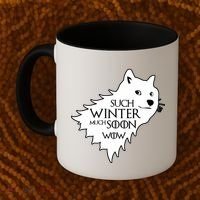Funny Doge Such Winter Much Soon Coffee Mug thumb 2