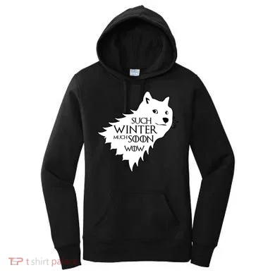 Funny Doge Such Winter Much Soon Women's Hoodie