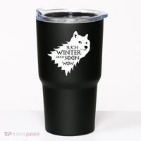 Funny Doge Such Winter Much Soon Tumbler thumb 0