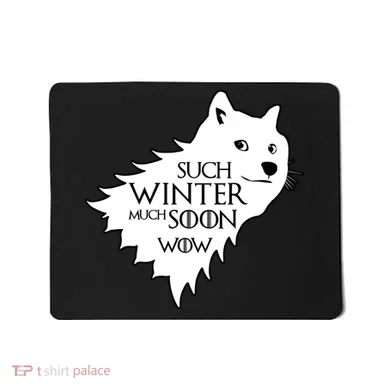 Funny Doge Such Winter Much Soon Mousepad