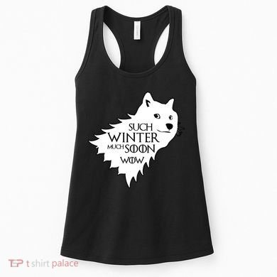 Funny Doge Such Winter Much Soon Women's Tank Top