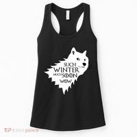 Funny Doge Such Winter Much Soon Women's Tank Top thumb 0
