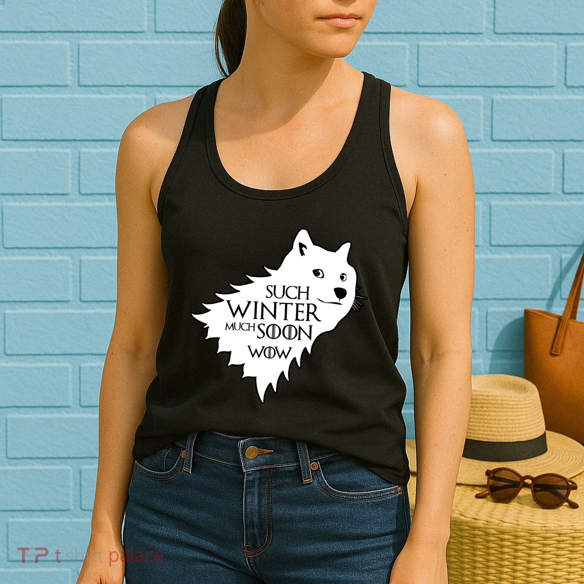 Funny Doge Such Winter Much Soon Women's Tank Top
