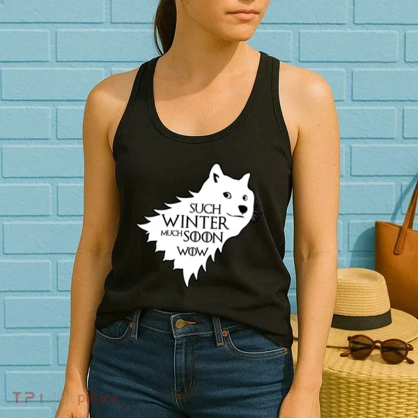 Funny Doge Such Winter Much Soon Women's Tank Top