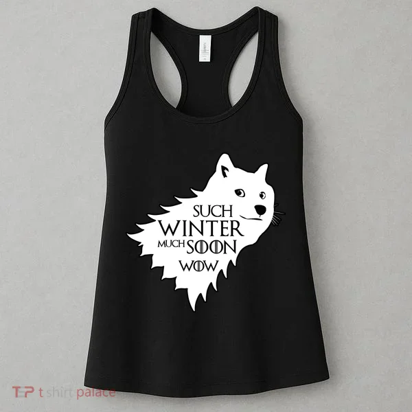Funny Doge Such Winter Much Soon Women's Tank Top