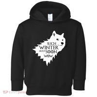 Funny Doge Such Winter Much Soon Toddler Hoodie thumb 0