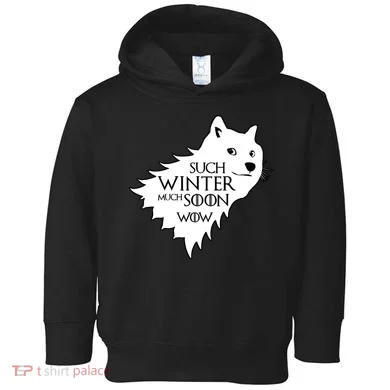 Funny Doge Such Winter Much Soon Toddler Hoodie