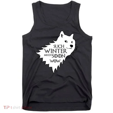 Funny Doge Such Winter Much Soon Tank Top