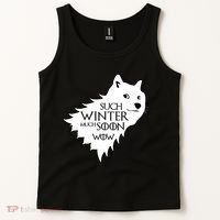 Funny Doge Such Winter Much Soon Tank Top thumb 2