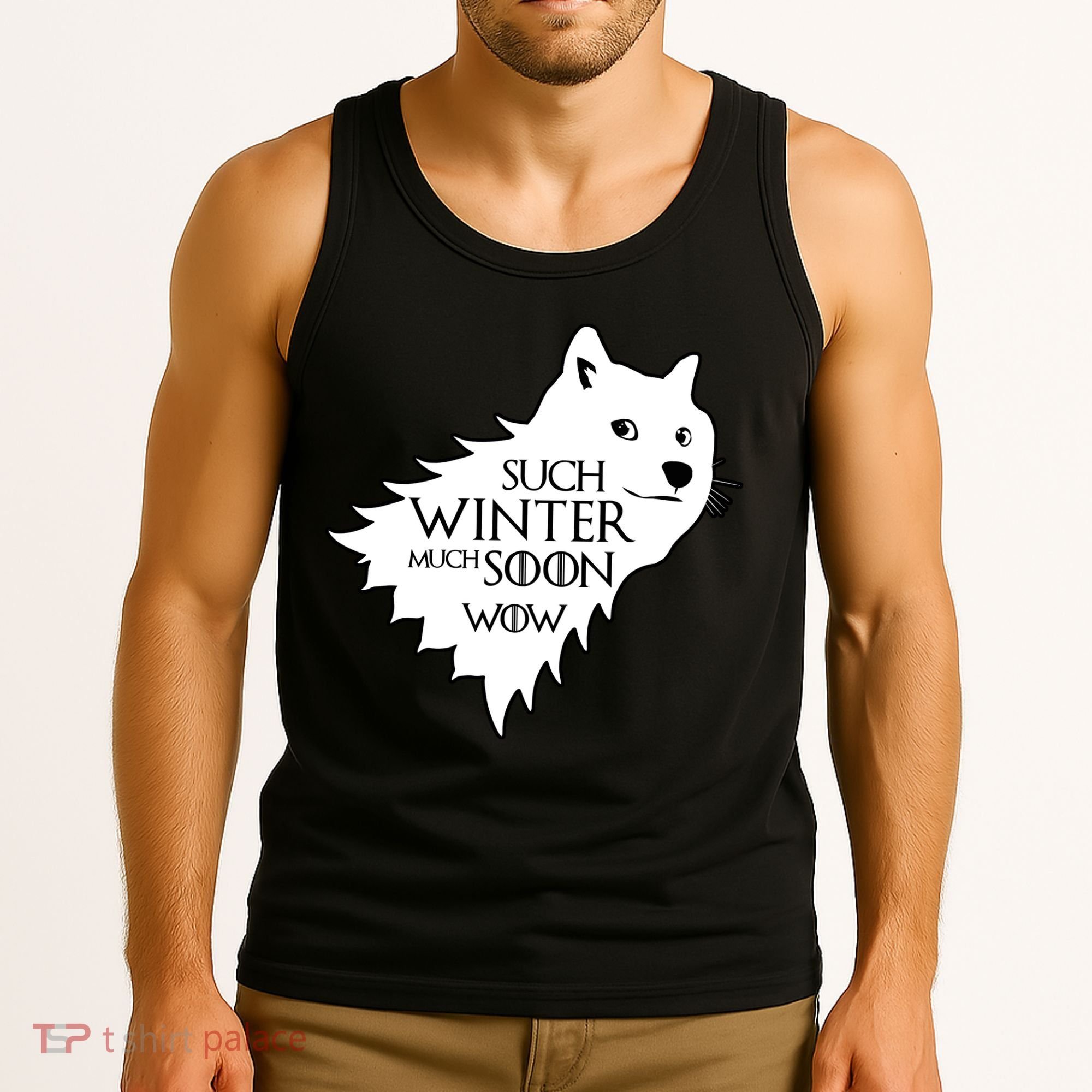 Funny Doge Such Winter Much Soon Tank Top