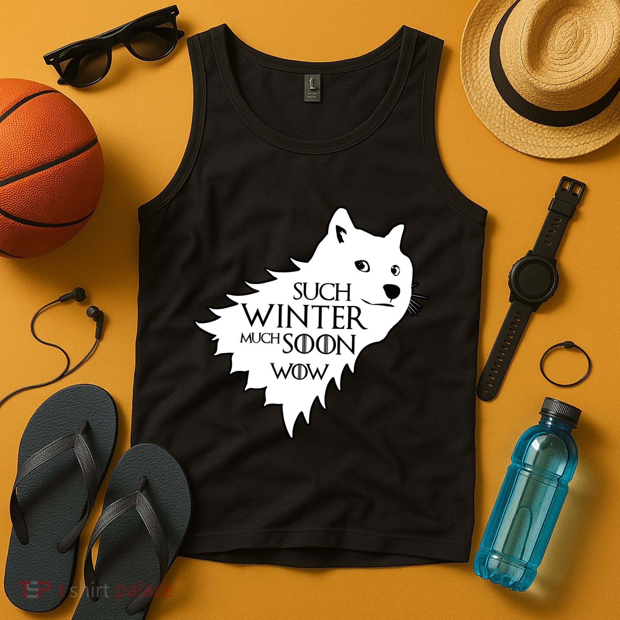 Funny Doge Such Winter Much Soon Tank Top