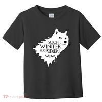 Funny Doge Such Winter Much Soon Toddler T-Shirt thumb 0