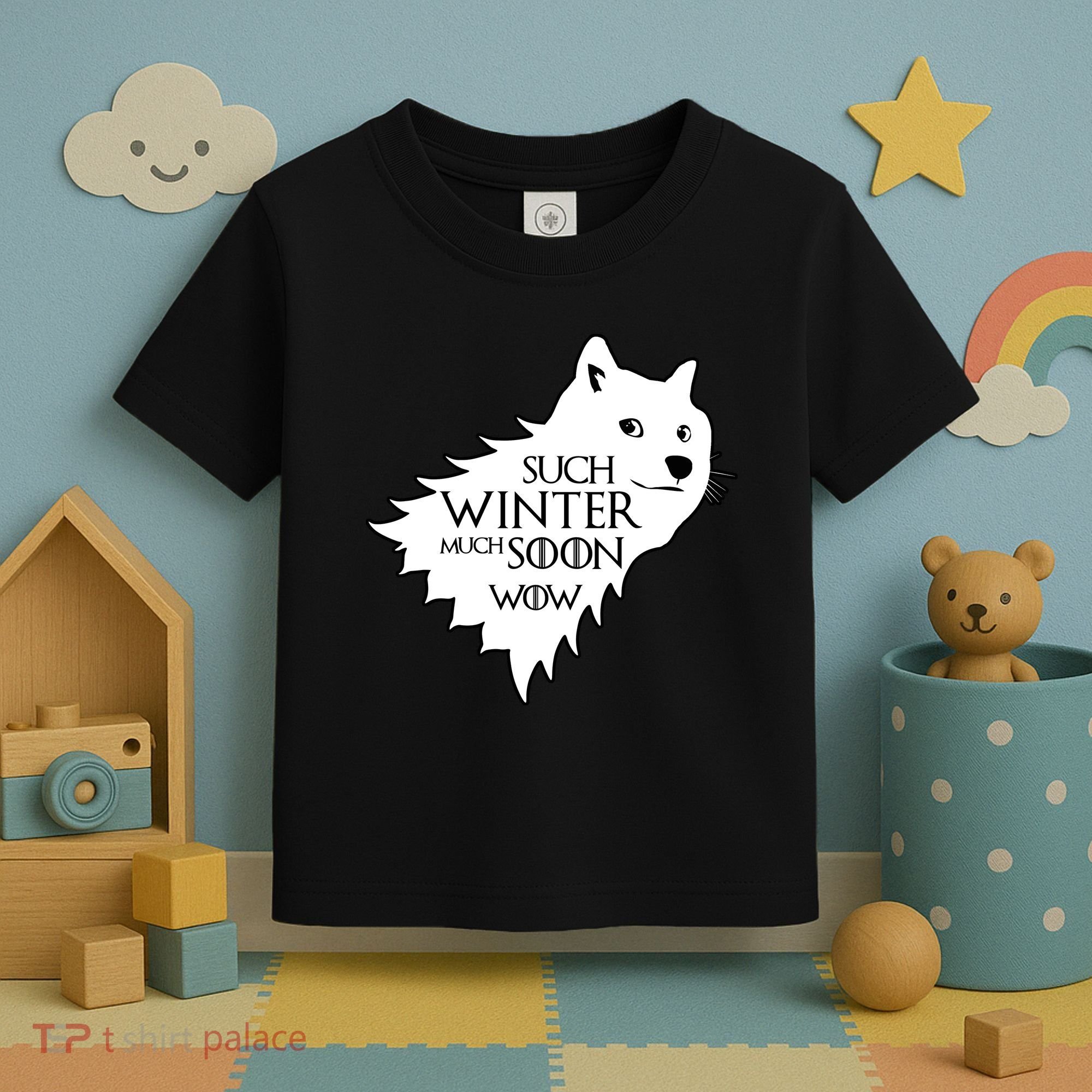 Funny Doge Such Winter Much Soon Toddler T-Shirt
