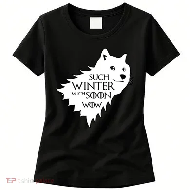 Funny Doge Such Winter Much Soon Women's T-Shirt
