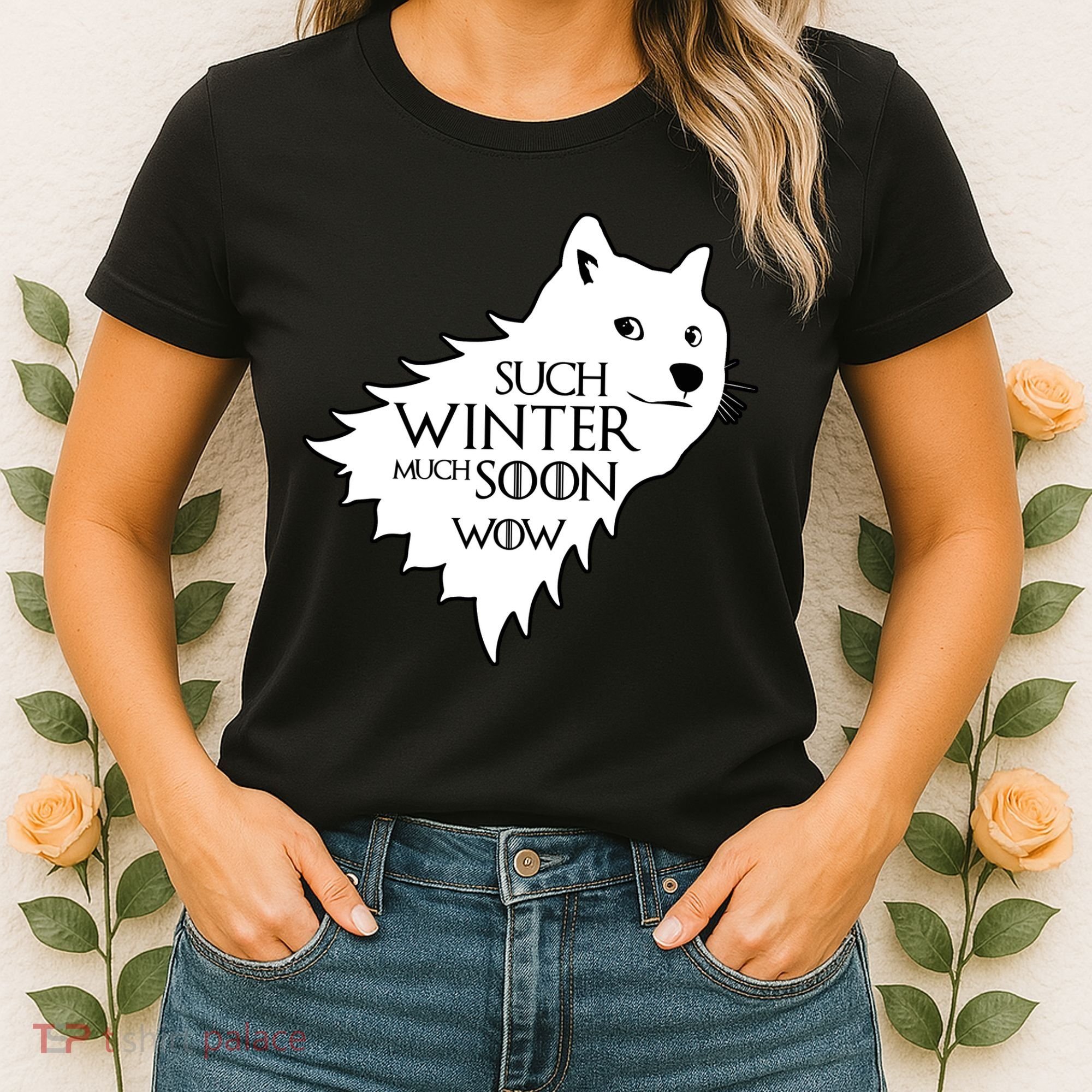 Funny Doge Such Winter Much Soon Women's T-Shirt