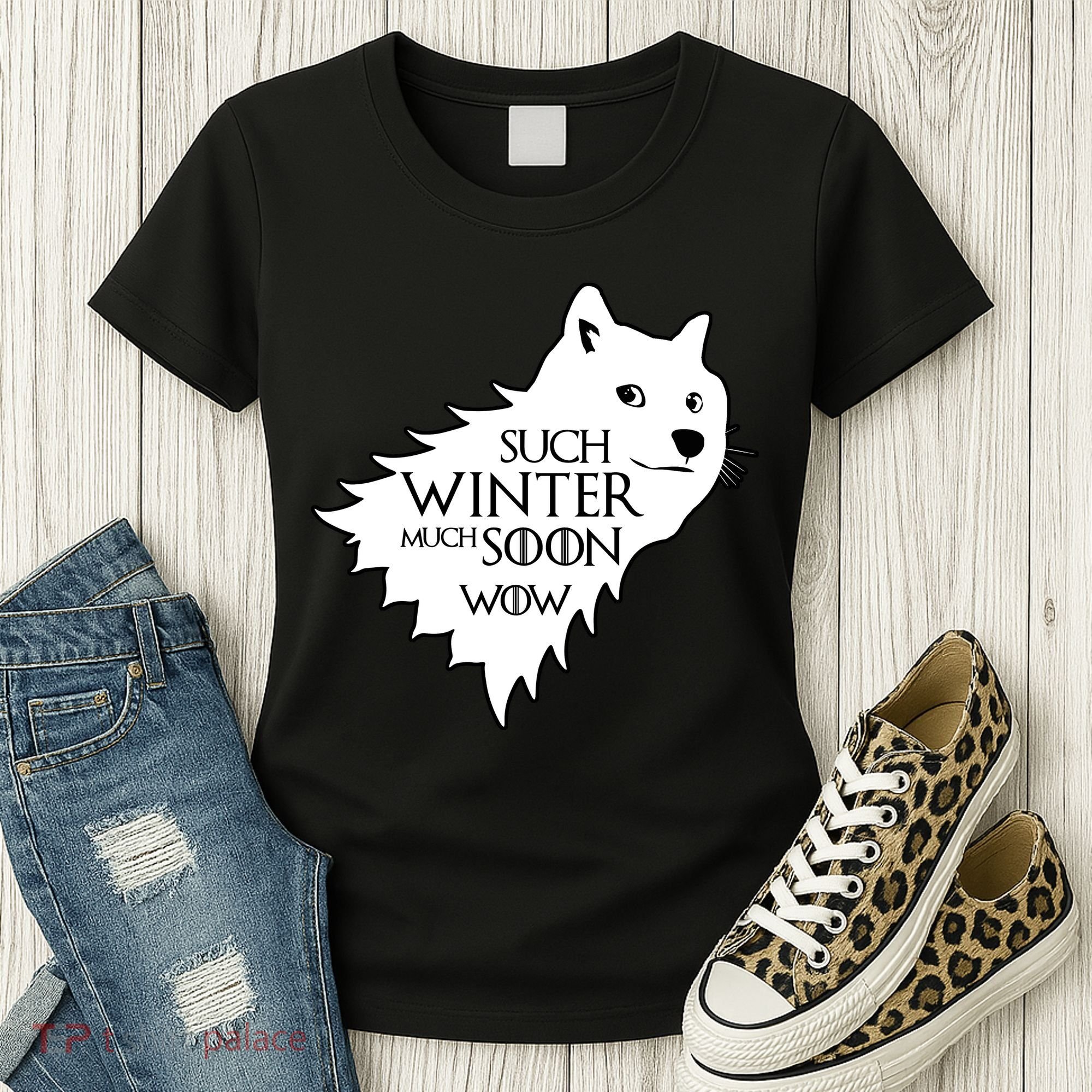 Funny Doge Such Winter Much Soon Women's T-Shirt
