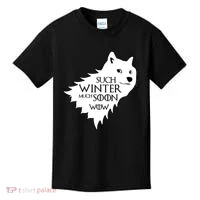 Funny Doge Such Winter Much Soon Kids T-Shirt thumb 0
