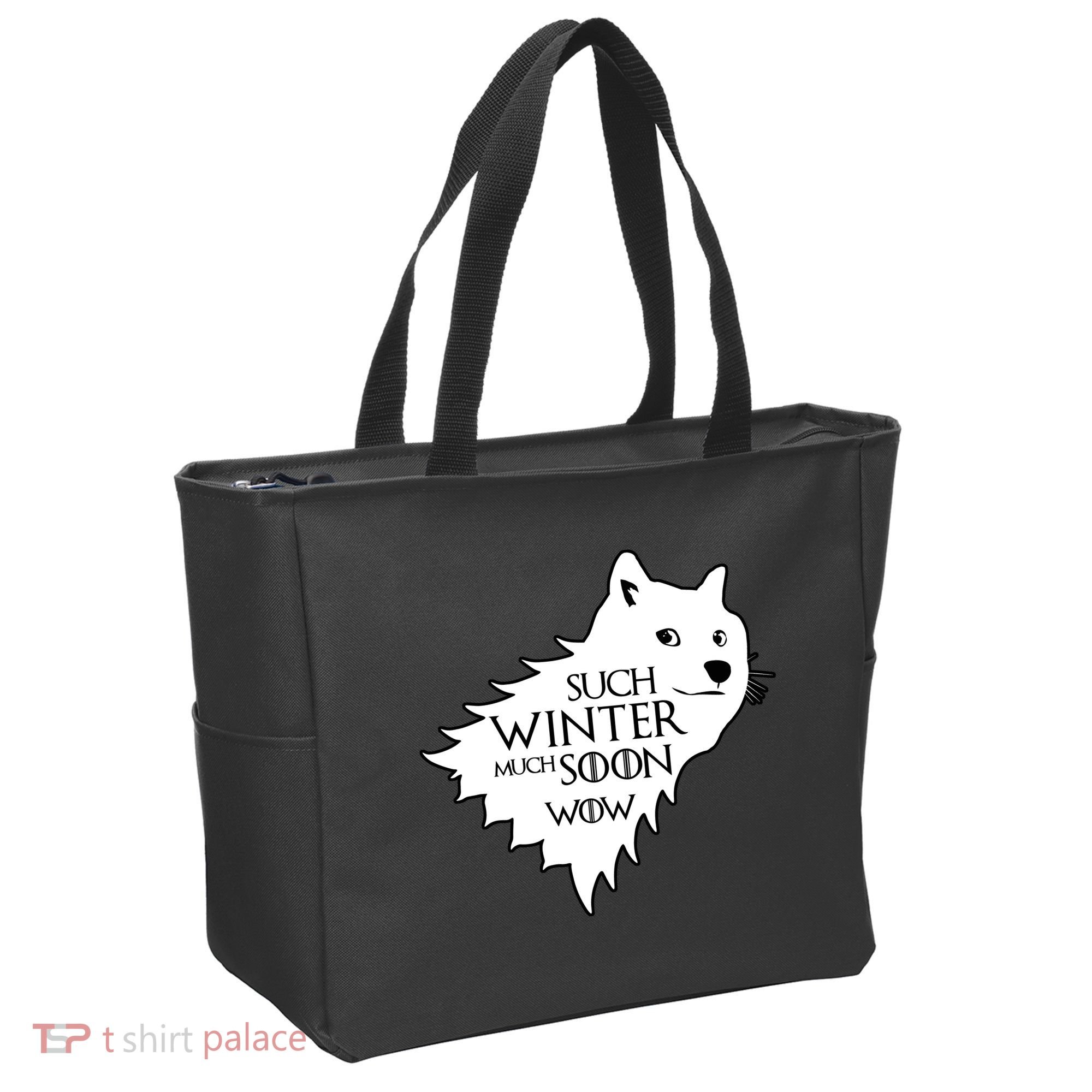 Funny Doge Such Winter Much Soon Tote Bag