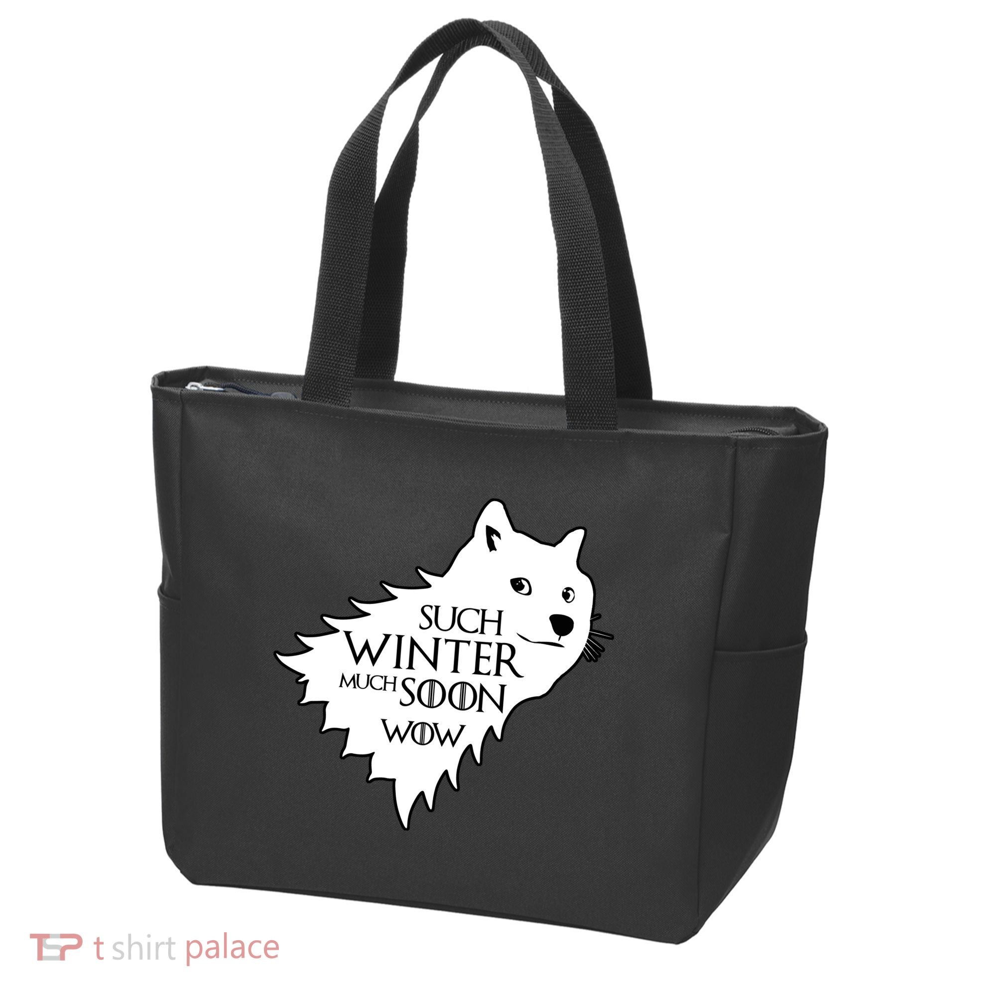 Funny Doge Such Winter Much Soon Tote Bag