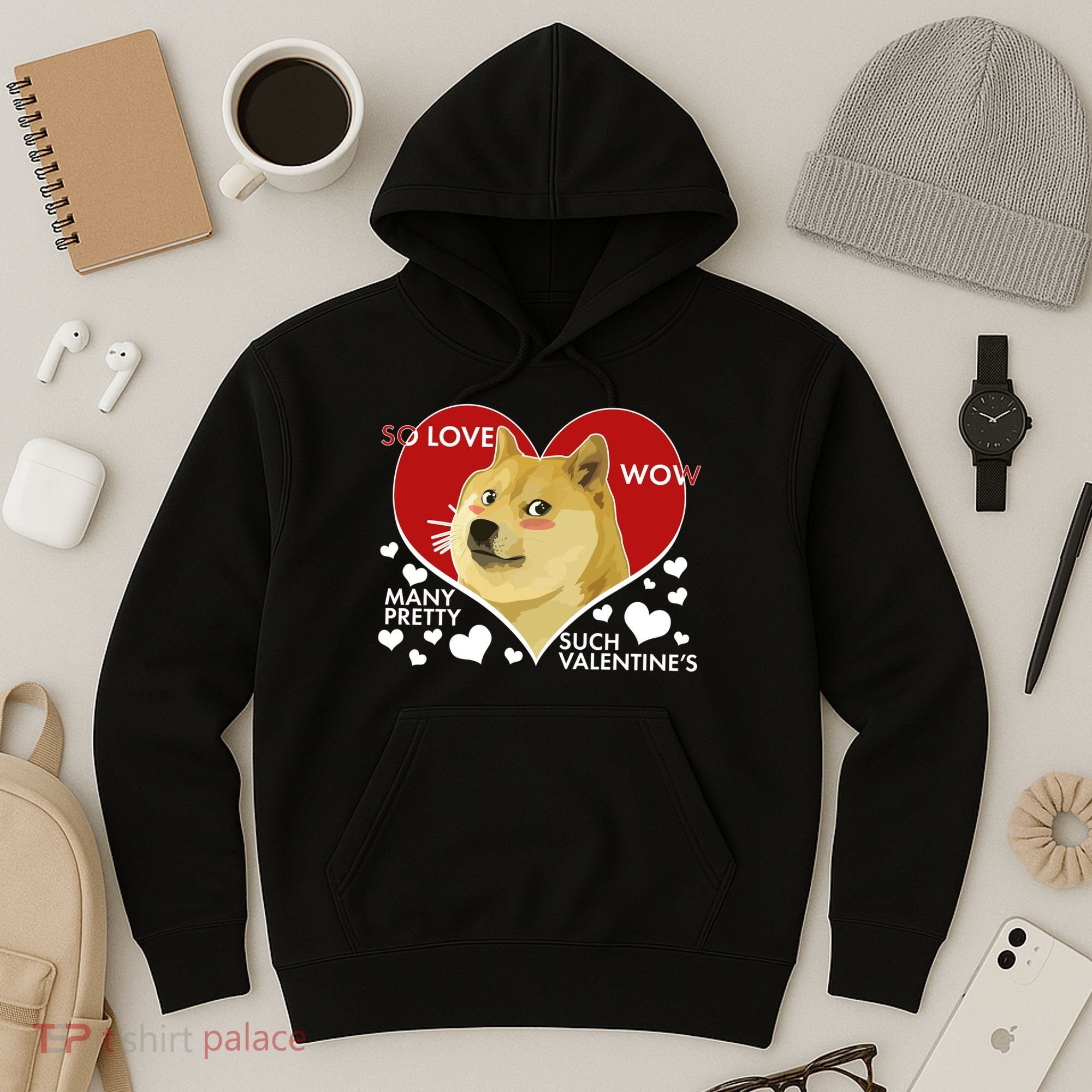 Funny Doge Valentine Meme Hoodie