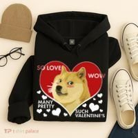 Funny Doge Valentine Meme Hoodie thumb 4