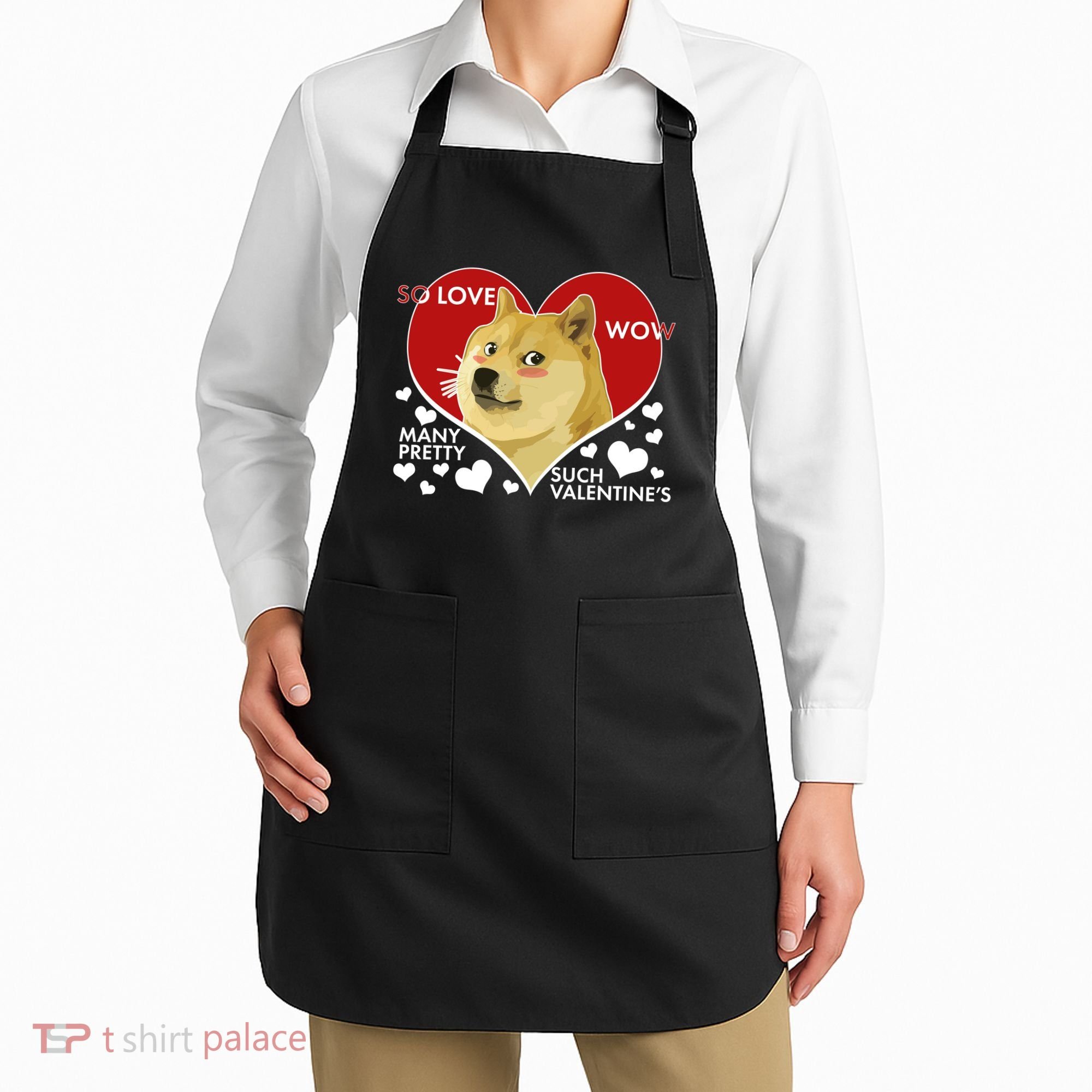 Funny Doge Valentine Meme Apron