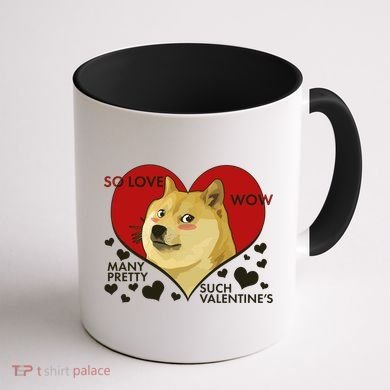 Funny Doge Valentine Meme Coffee Mug back