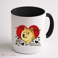 Funny Doge Valentine Meme Coffee Mug thumb 1