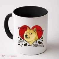 Funny Doge Valentine Meme Coffee Mug thumb 0