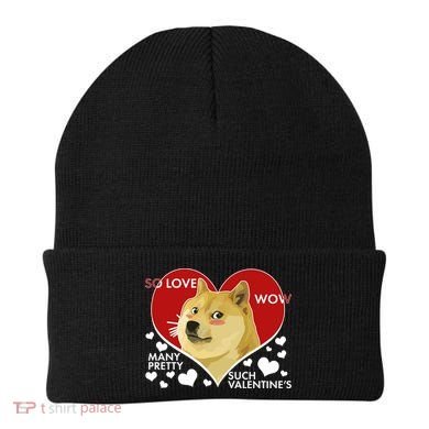 Funny Doge Valentine Meme Beanie