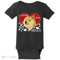 Funny Doge Valentine Meme Baby Bodysuit thumb 0