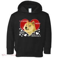 Funny Doge Valentine Meme Toddler Hoodie thumb 0