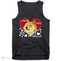 Funny Doge Valentine Meme Tank Top thumb 0