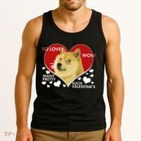 Funny Doge Valentine Meme Tank Top thumb 3