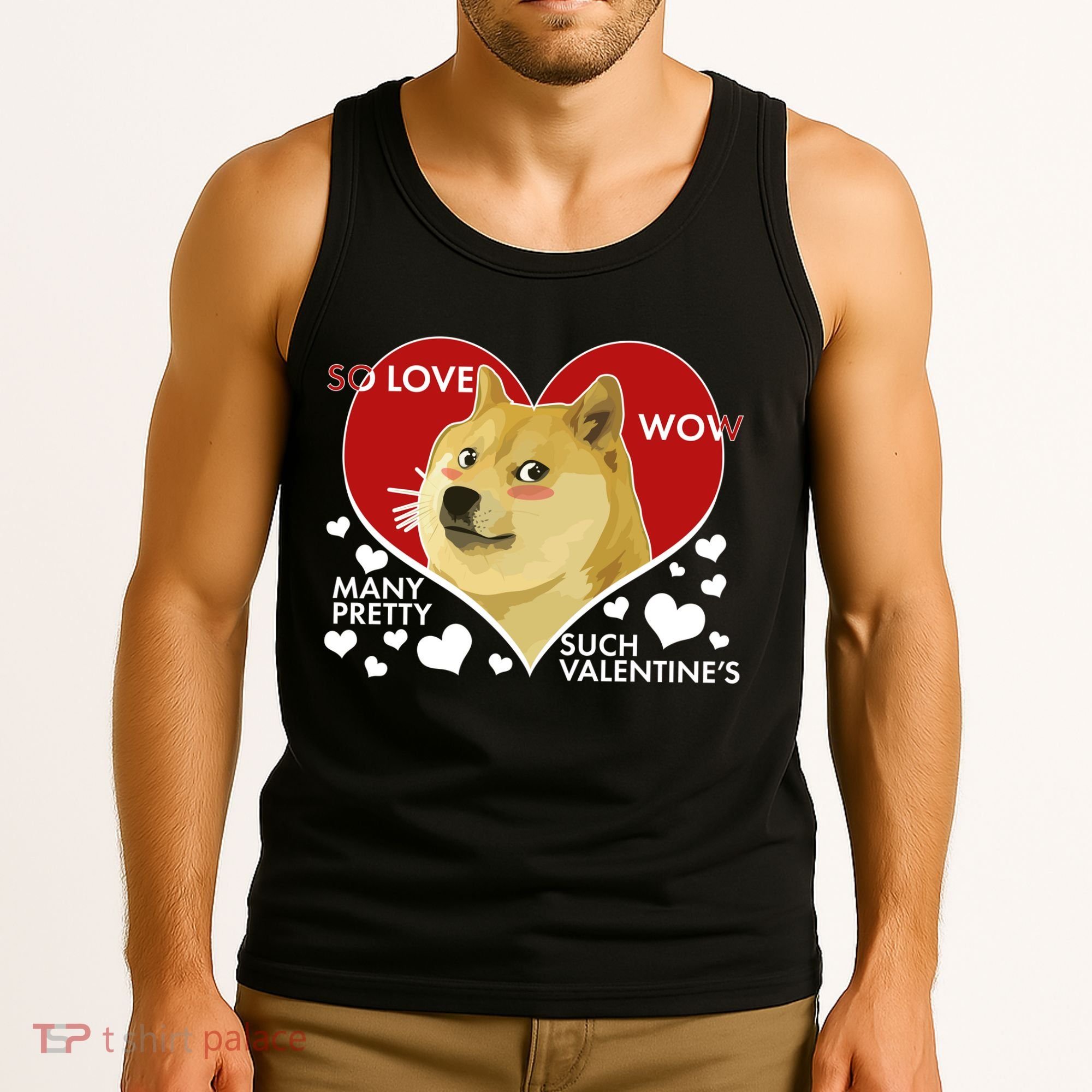 Funny Doge Valentine Meme Tank Top