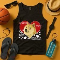 Funny Doge Valentine Meme Tank Top thumb 4